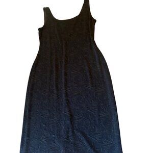 Alex Evenings Textured Black Sleeveless Sheath Dress Womens Size 10